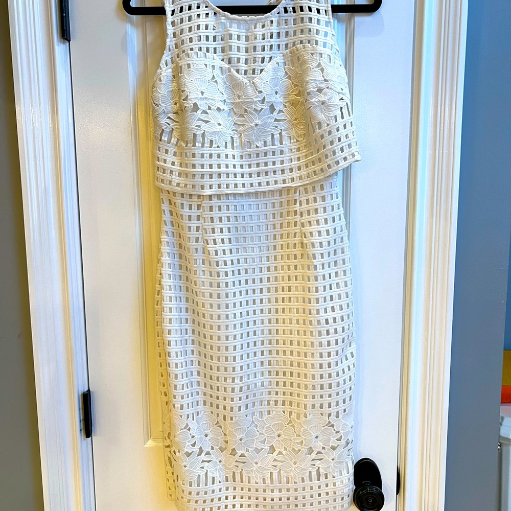 White midi dress